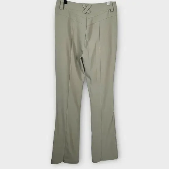 I AM GIA Valencia high waisted flare cargo zipper pants olive green size medium - Picture 6 of 10